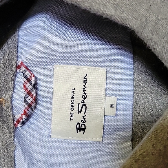 BEN SHERMAN MEN' LONG SLEEVE SHIRT GRAY SIZE M - Picture 5 of 15